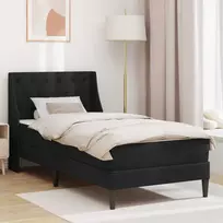 Lovos rėmas su čiužiniu su čiužiniu Juodas 80 x 200 cm Aksomas