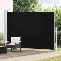 Ištraukiama šoninė kiemo pertvara, juodos spalvos, 200x300cm