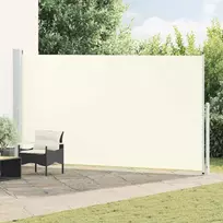 Ištraukiama šoninė kiemo pertvara, kreminės spalvos, 200x500cm
