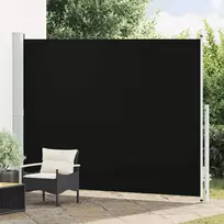 Ištraukiama šoninė kiemo pertvara, juodos spalvos, 220x300cm