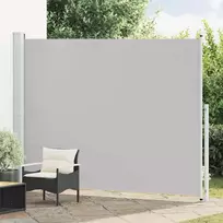 Ištraukiama šoninė kiemo pertvara, pilkos spalvos, 220x300cm