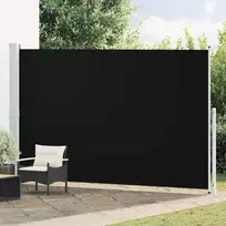 Ištraukiama šoninė kiemo pertvara, juodos spalvos, 220x500cm