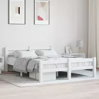 Lovos rėmas, baltos spalvos, 120x200cm, pušies medienos masyvas