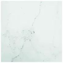 Stalviršis, baltas, 70x70cm, grūdintas stiklas, 6mm