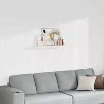 Pakabinama sieninė lentyna, baltos spalvos, 90x23,5x3,8cm, MDF