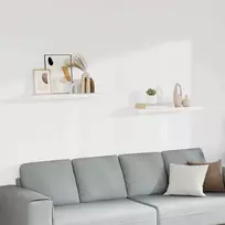 Pakabinamos lentynos, 2vnt., baltos, 90x23,5x3,8cm, MDF