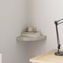 Sieninė kampinė lentyna, betono pilka, 25x25x3,8cm, MDF