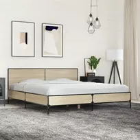 Lovos rėmas, ąžuolo, 180x200cm, apdirbta mediena ir metalas