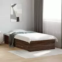 Lovos rėmas su stalčiais, rudas ąžuolo, 75x190cm, mediena