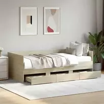 Kušetė su stalčiais be čiužinio, ąžuolo spalvos, 100x200 cm