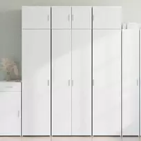 Spintelė daiktams, balta, 70x42,5x225cm, apdirbta mediena