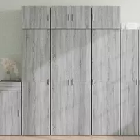 Spintelė daiktams, pilka ąžuolo, 70x42,5x225cm, mediena