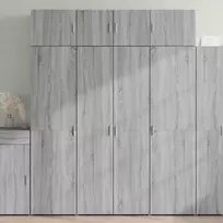 Spintelė daiktams, pilka ąžuolo, 80x42,5x225cm, mediena