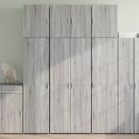 Komoda, pilkos ąžuolo spalvos, 80x42,5x249cm, apdirbta mediena