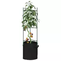 Pomidorų narvai su augalų maišeliais, 6vnt., 116cm, plienas/PP