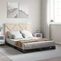 Lovos rėmas su galvūgaliu, pilkas, 140x200cm, pušies masyvas