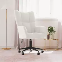 Poilsio kėdė, kreminės baltos spalvos, aksomas