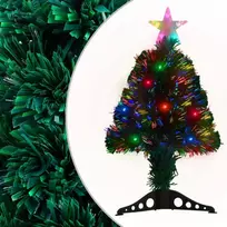 Apšviesta Kalėdų eglutė su stovu ir LED, 64cm, optinis pluoštas