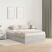 Lova su daiktų laikymo vieta Pilkas Sonoma 120 x 200 cm