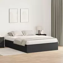 Lova su daiktų laikymo vieta Juodas ąžuolas 150 x 200 cm
