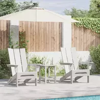Sodo Kėdė 2 pcs Balta 80.5 x 74.5 x 92 cm Polietilenas