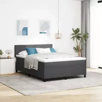 LED Čiužinio Lova Tamsiai pilka ir balta 160 x 200 cm