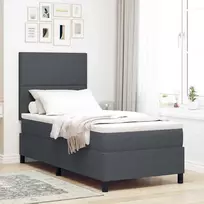 LED Čiužinio Lova Tamsiai pilka ir balta 90 x 200 cm