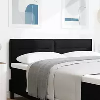 LED galvūgalis su LED juostelėmis Juodas 160 cm audinys