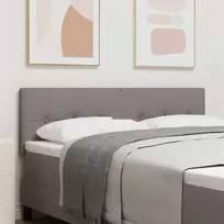 LED galvūgalis su LED juostelėmis Taupe 160 cm audinys