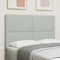 LED galvūgalis su LED juostelėmis Šviesiai pilka 160 cm Aksomas