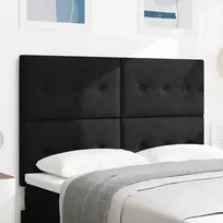 LED galvūgalis su LED juostelėmis Juodas 160 cm audinys
