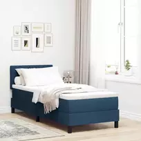 Kiemas lova su čiužiniu Mėlyna 80 x 200 cm audinys