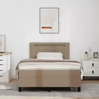 Kiemas lova su čiužiniu Kapučino 120 x 190 cm Dirbtinė oda