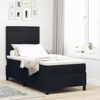 Kiemas lova su čiužiniu su galvūgalio Juoda 80 x 200 cm audinys