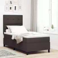 Kiemas lova su čiužiniu Tamsiai rudas 90 x 190 cm audinys