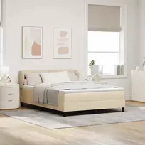 Kiemas lova su čiužiniu Kreminė 140 x 200 cm audinys