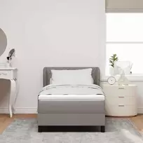Kiemas lova su čiužiniu su galvūgalio Taupe 90 x 190 cm audinys