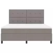 Kiemas lova su čiužiniu su LED Taupe 180 x 200 cm audinys