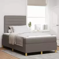 LED Čiužinio Lova su čiužiniu Taupe 120 x 200 cm audinys