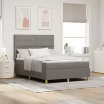 LED Čiužinio Lova su čiužiniu Taupe 160 x 200 cm audinys