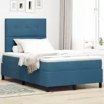 LED Čiužinio Lova Tamsiai mėlyna 120 x 200 cm Aksomas