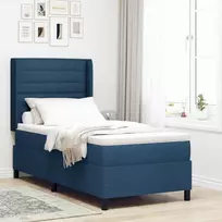 LED Čiužinio Lova su čiužiniu Mėlyna 90 x 190 cm audinys