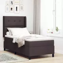 LED Čiužinio Lova su čiužiniu Tamsiai rudas 90 x 190 cm audinys