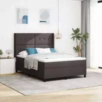 LED Čiužinio Lova Tamsiai rudas 140 x 190 cm audinys
