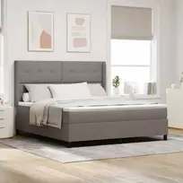 LED Čiužinio Lova su čiužiniu Taupe 180 x 200 cm audinys