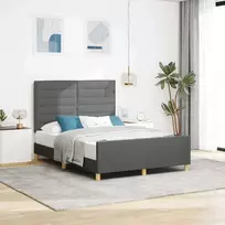 Lovos rėmas su galvūgalio Tamsiai pilka 140 x 190 cm audinys
