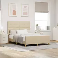 Lovos rėmas su galvūgalio Kreminė 160 x 200 cm audinys