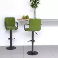 Baro taburetės, 2vnt., šviesiai žalios spalvos, aksomas