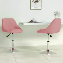 Pasukamos valgomojo kėdės, 2vnt., rožinės spalvos, aksomas