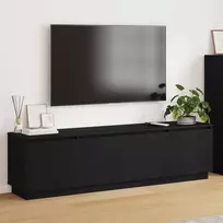 Televizoriaus spintelė su LED Juodas ąžuolas 180 x 38 x 49 cm